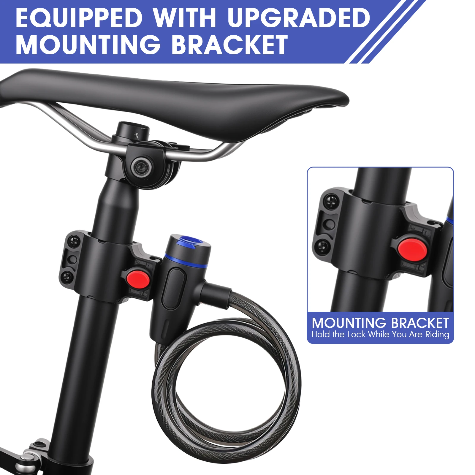 Сверхмощный велосипедный замок, противоугонный намотка, велосипедные стальные тросовые замки для грилей, ворот, спортивное оборудование
Сверхмощный велосипедный замок, противоугонный намотка, велосипедные стальные тросовые замки для грилей, ворот, спортивное оборудование