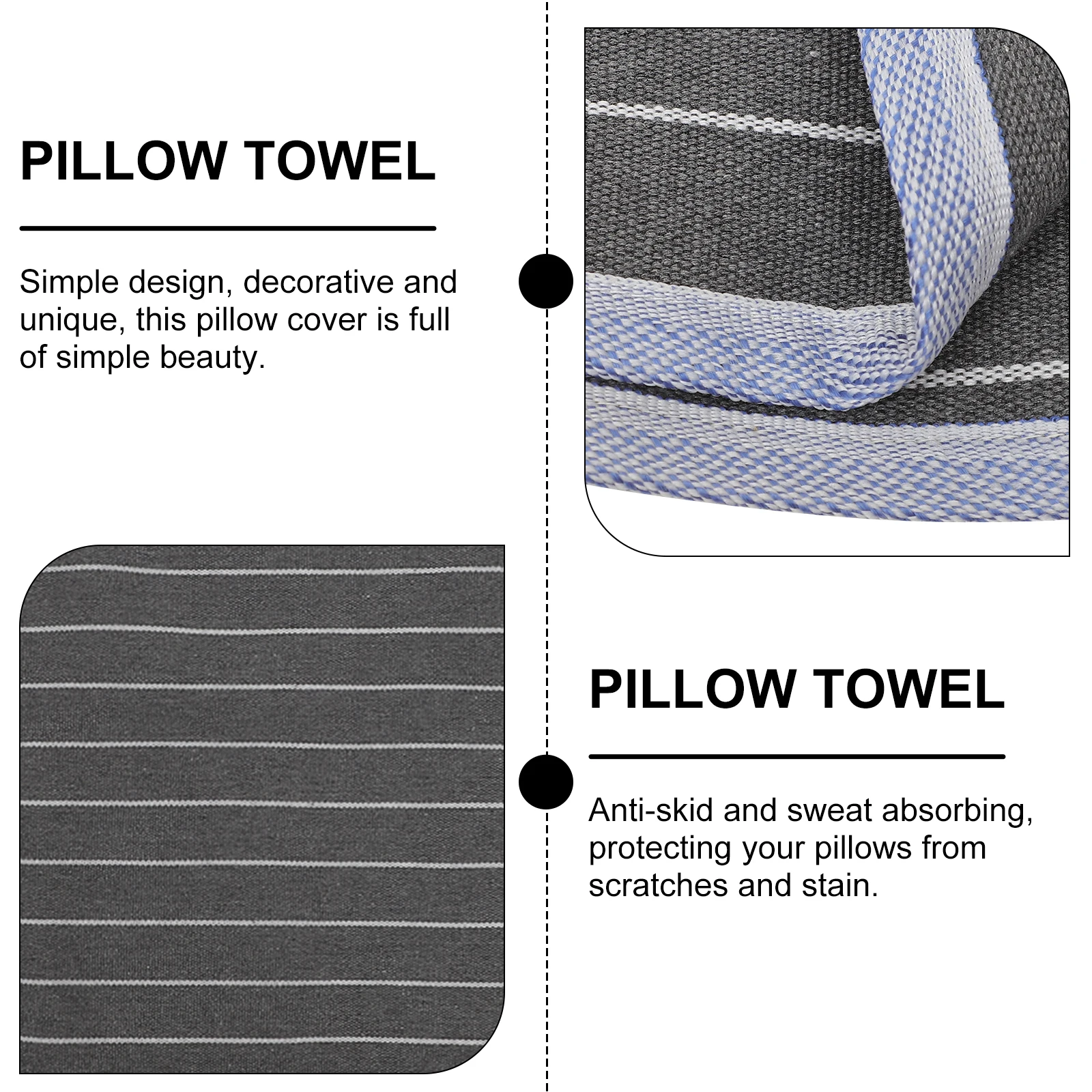 2pcs Pillowcase Cover Household Travel Pillow Towel Anti-Skid Sweat Absorbent Protective Cloth Washable Replacement Cushion
2pcs Pillowcase Cover Household Travel Pillow Towel Anti-Skid Sweat Absorbent Protective Cloth Washable Replacement Cushion