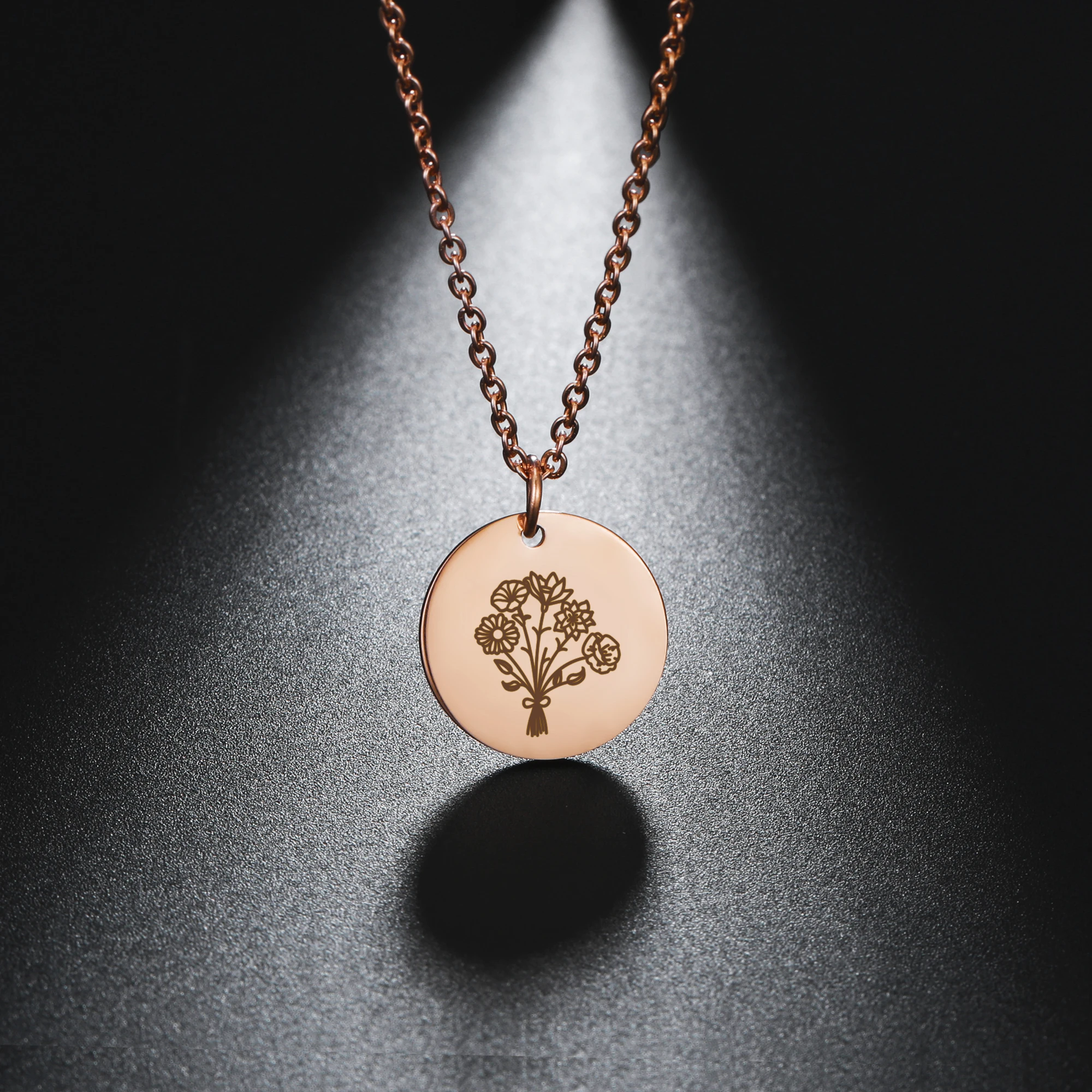 Lemegeton Custom Birth Month Flower Necklace Stainless Steel Jewelry for Women Personalized Birthday Gift 1-5 Bouquet Pendant
Lemegeton Custom Birth Month Flower Necklace Stainless Steel Jewelry for Women Personalized Birthday Gift 1-5 Bouquet Pendant