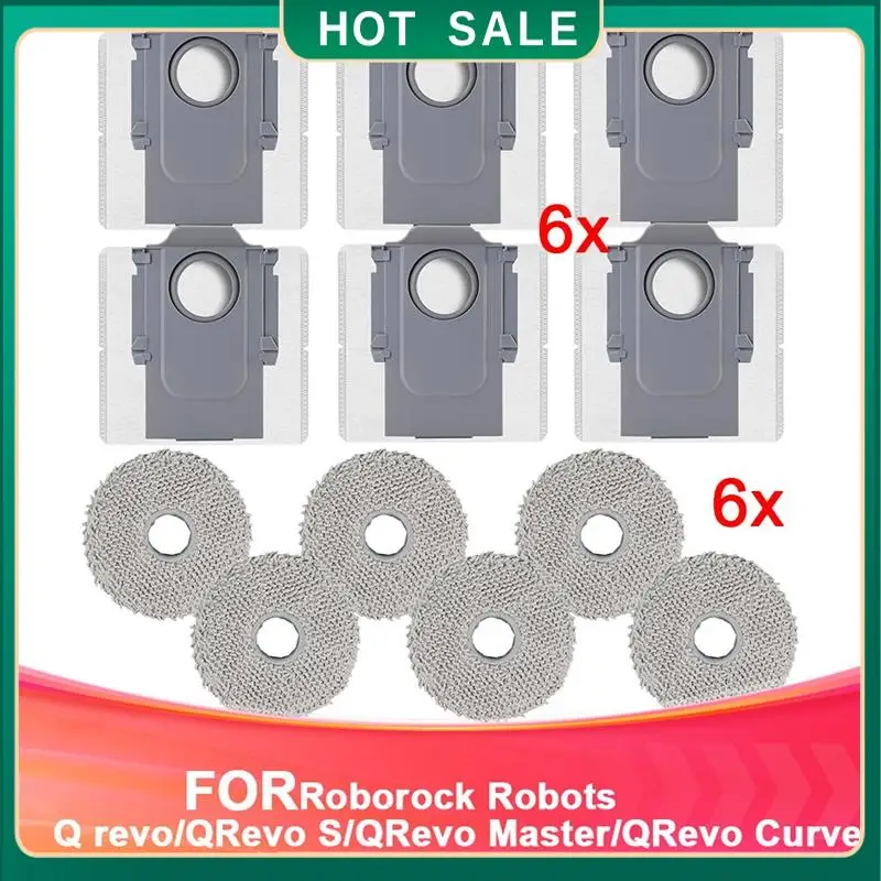 MYHOME Accessories Set For Roborock Q Revo/Qrevo S/Qrevo Master/Qrevo Curve Robot Vacuum Cleaners, With Dust Bags And Mops
MYHOME Accessories Set For Roborock Q Revo/Qrevo S/Qrevo Master/Qrevo Curve Robot Vacuum Cleaners, With Dust Bags And Mops