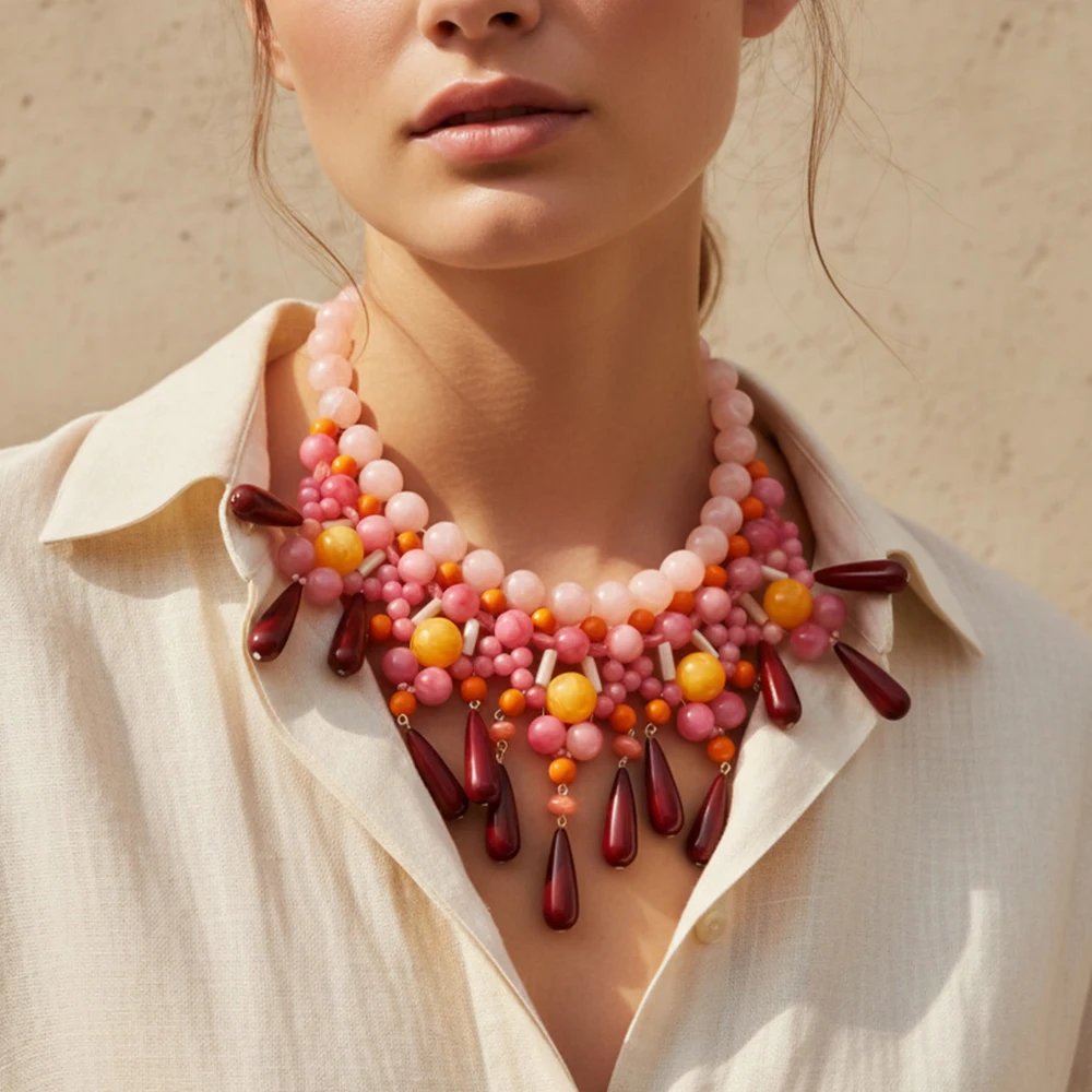 ZAA Multi-layer Colorful Resin Beaded Choker Necklace for Women Bohemian Statement Jewelry Neck Accessories 2026
ZAA Multi-layer Colorful Resin Beaded Choker Necklace for Women Bohemian Statement Jewelry Neck Accessories 2026