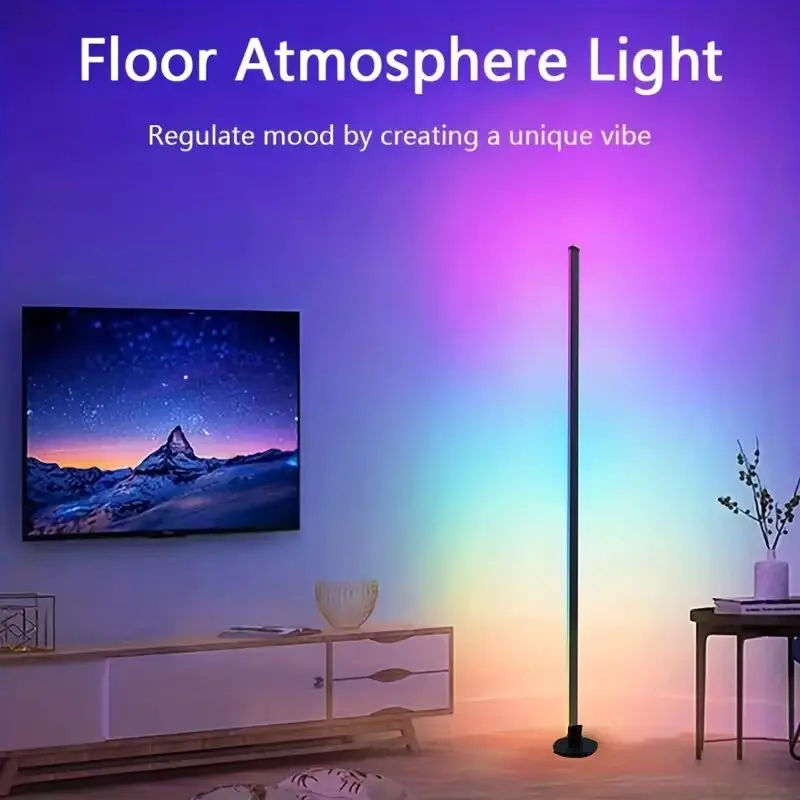 Modern LED Vertical Corner Floor Lamp, High Brightness Ambient Light, APP & Remote Control, Music Sync Color Changing Lighting for Living Room Bedroom Home Use
Modern LED Vertical Corner Floor Lamp, High Brightness Ambient Light, APP & Remote Control, Music Sync Color Changing Lighting for Living Room Bedroom Home Use