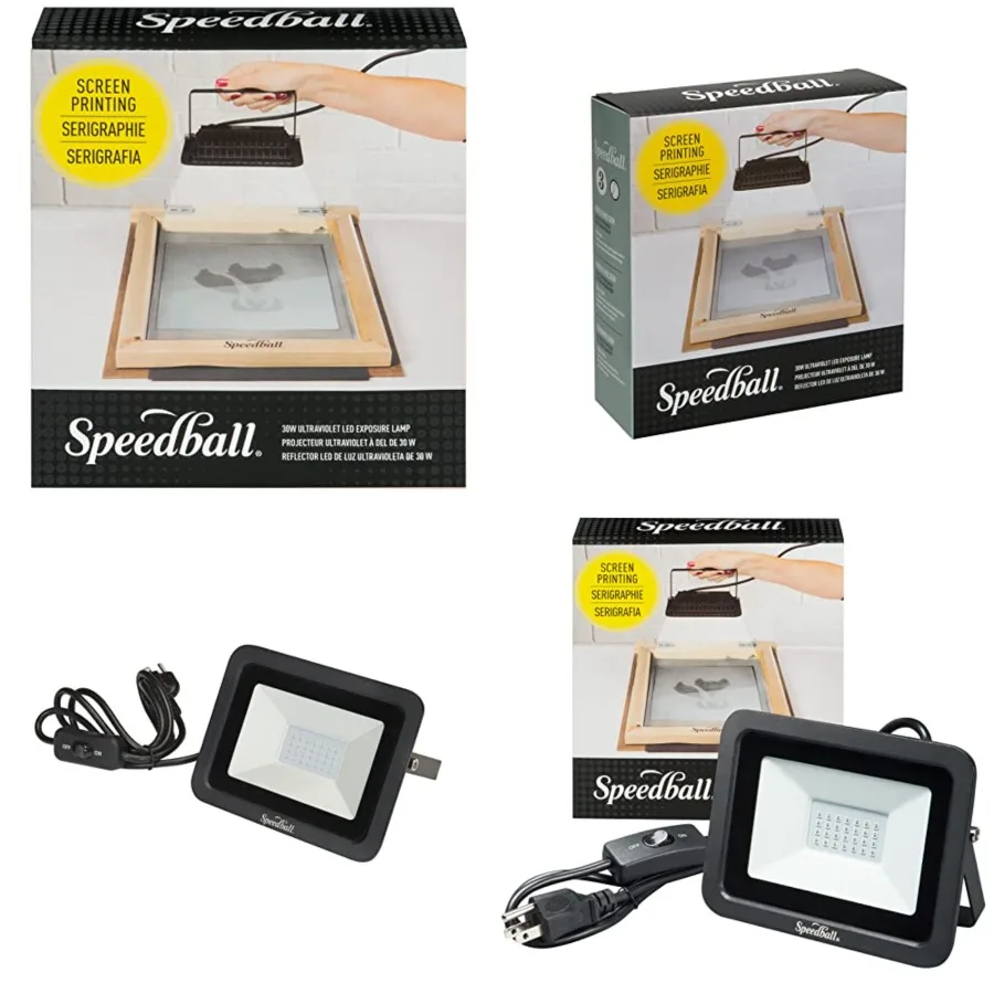 Speedball 30W LED UV Exposure Lamp - Professional Screen Printing Light with 180° Swivel Mount - 395-400nm UV-A for Photo Emuls
Speedball 30W LED UV Exposure Lamp - Professional Screen Printing Light with 180° Swivel Mount - 395-400nm UV-A for Photo Emuls