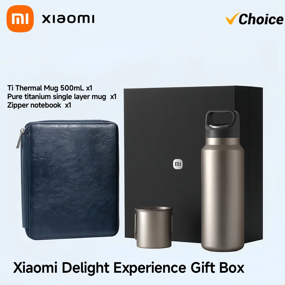 Подарочная коробка XIAOMI Delight - 500 мл, титановая изолированная бутылка, кружка из чистого титана и блокнот на молнии, идеально подходит для студентов и подарков
Подарочная коробка XIAOMI Delight - 500 мл, титановая изолированная бутылка, кружка из чистого титана и блокнот на молнии, идеально подходит для студентов и подарков