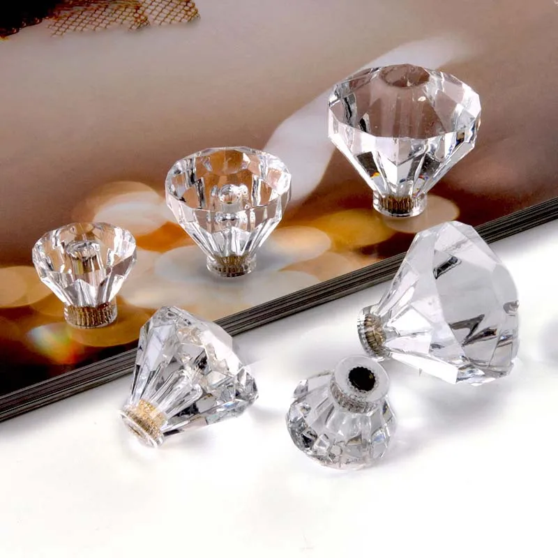 Clear Acrylic Handle Diamond Crystal Handle Single Hole Wardrobe Drawer Handle Jewelry Box Kitchen Drawer Handles for Furniture
Clear Acrylic Handle Diamond Crystal Handle Single Hole Wardrobe Drawer Handle Jewelry Box Kitchen Drawer Handles for Furniture