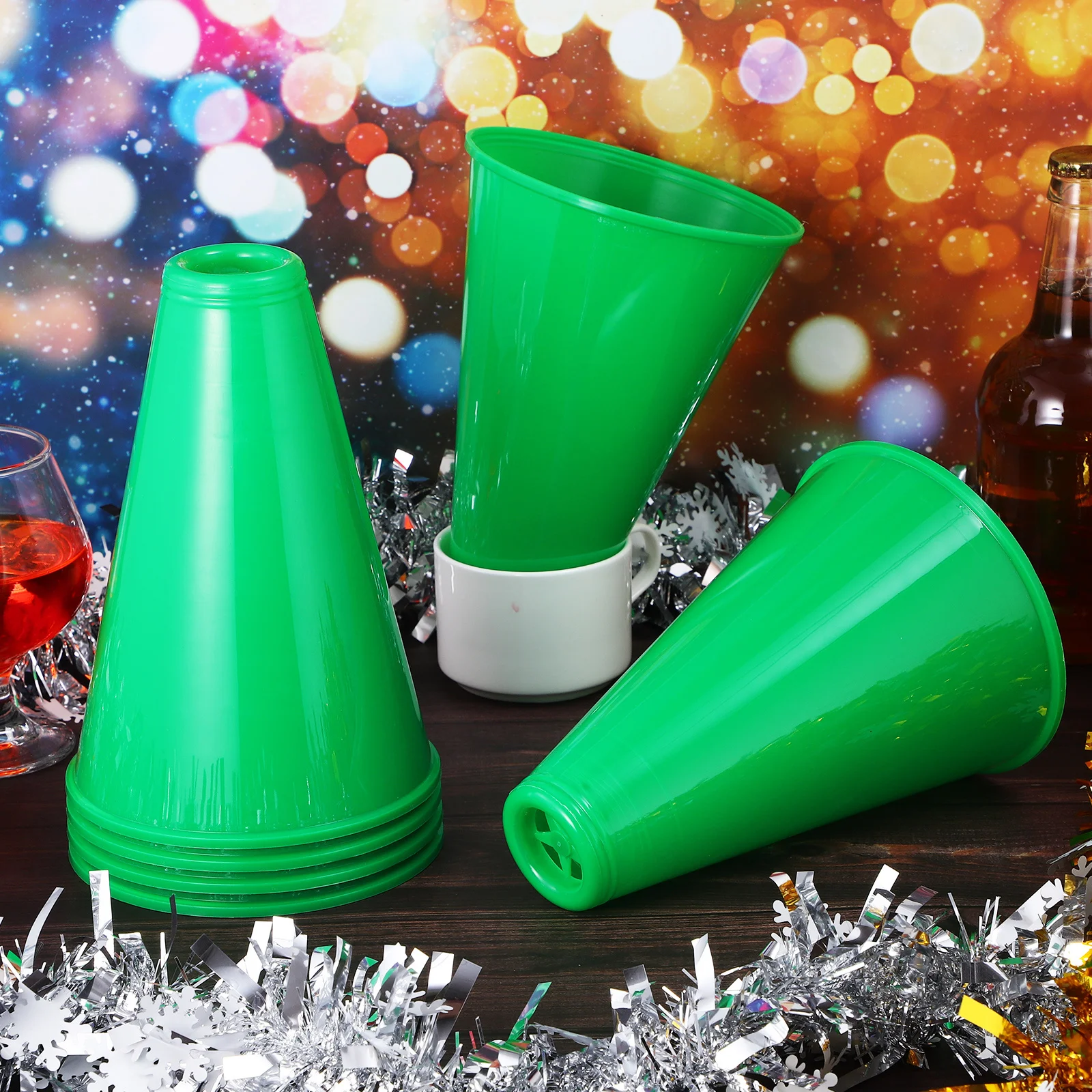 6Pcs Plastic Megaphone Cheer Loud Party Favor Bulk Cheerleading Noise Makers for Sports Events Fans Cheer Megaphone
6Pcs Plastic Megaphone Cheer Loud Party Favor Bulk Cheerleading Noise Makers for Sports Events Fans Cheer Megaphone
