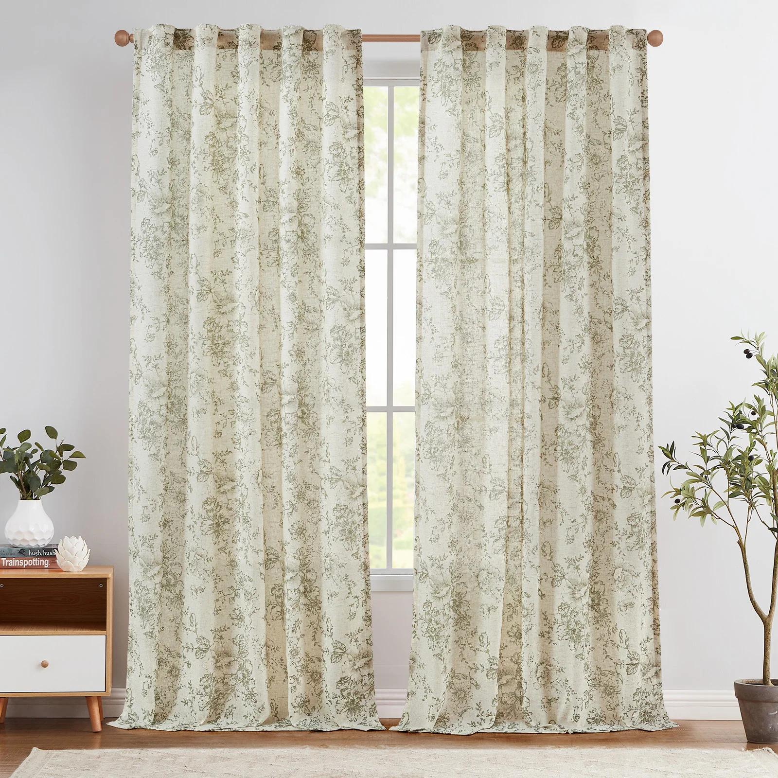 JINCHAN 2PCS Linen Blend Curtains For Living Room Bedroom Floral Printed Window Drapes Rod Pocket Back Tab Farmhouse Curtain
JINCHAN 2PCS Linen Blend Curtains For Living Room Bedroom Floral Printed Window Drapes Rod Pocket Back Tab Farmhouse Curtain