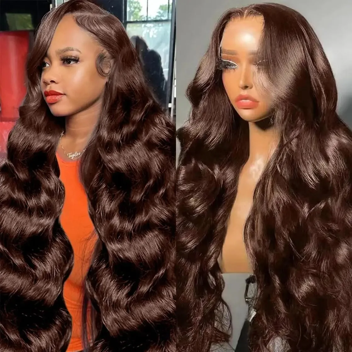 YKB 250% Chocolate Brown 13x6 HD Body Wave Lace Front Wigs Human Hair 2# Red Colored 14x4 Lace Frontal Wig Brazilian Remy Hair
YKB 250% Chocolate Brown 13x6 HD Body Wave Lace Front Wigs Human Hair 2# Red Colored 14x4 Lace Frontal Wig Brazilian Remy Hair