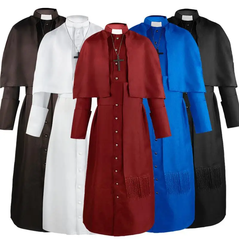 Medieval Pure Color Priest Cosplay Costume Halloween Role-playing Minister Suit Traditional Chinese Tang Costume Stage Perfor...
Medieval Pure Color Priest Cosplay Costume Halloween Role-playing Minister Suit Traditional Chinese Tang Costume Stage Perfor...
