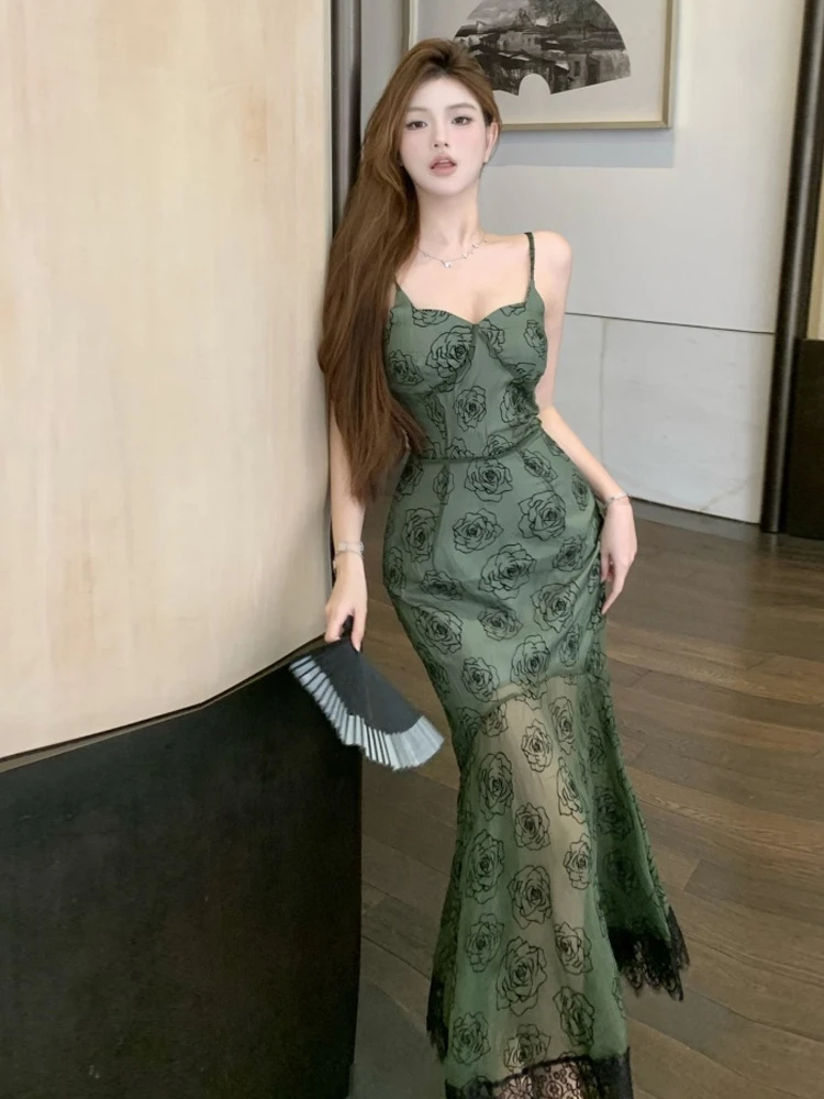Sexy Slim Fit Fish Tail Long Dress Vintage Chinese Print Strapless Gown High Waist Summer Women's Dress H-Shape Silhouette
Sexy Slim Fit Fish Tail Long Dress Vintage Chinese Print Strapless Gown High Waist Summer Women's Dress H-Shape Silhouette