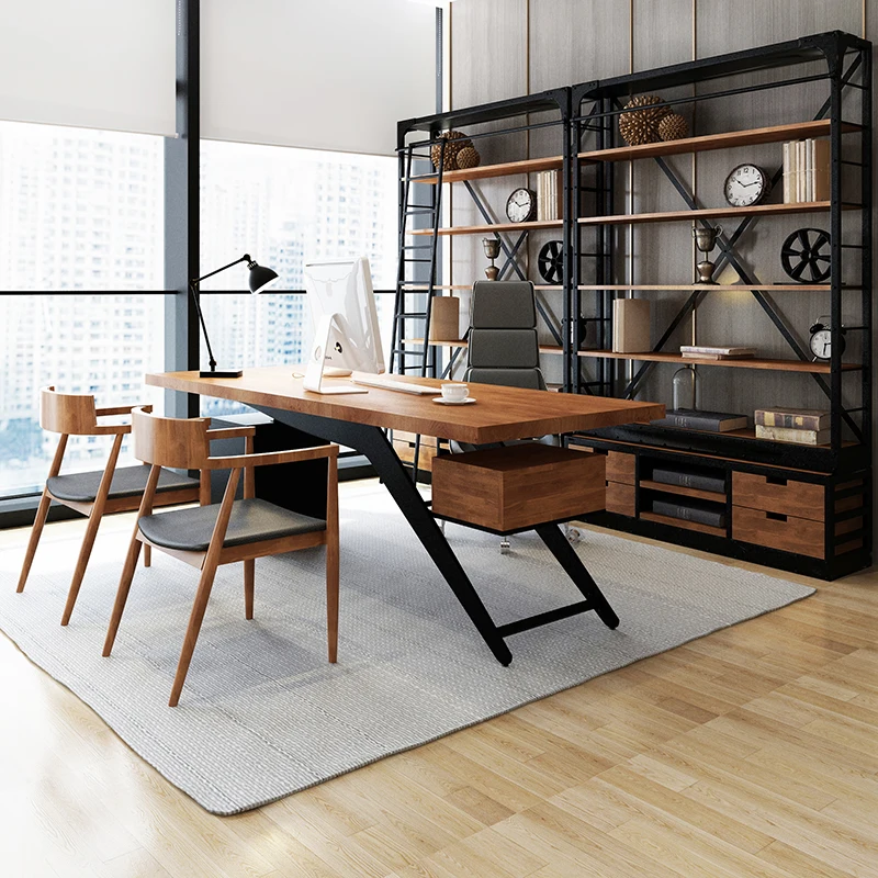Стол босса из цельного дерева LOFT в скандинавском стиле, стол президента, офисный стол общейчера, креативный компьютерный стол в индустриальном стиле
Стол босса из цельного дерева LOFT в скандинавском стиле, стол президента, офисный стол общейчера, креативный компьютерный стол в индустриальном стиле