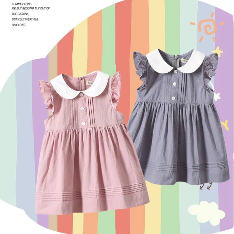 Baby Girls' Dress Summer flying sleeves Princess Children's College Style Skirt Kids Clothes Fashion toddler Baby Girls Clothing
Baby Girls' Dress Summer flying sleeves Princess Children's College Style Skirt Kids Clothes Fashion toddler Baby Girls Clothing
