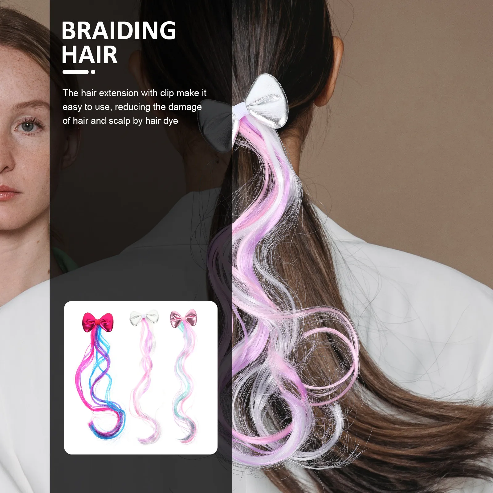 3Pcs Colorful Hairpin Clips for Girls Women Volumizing Child Extensions ClipOn Hair Accessories Kids Hair Bow
3Pcs Colorful Hairpin Clips for Girls Women Volumizing Child Extensions ClipOn Hair Accessories Kids Hair Bow