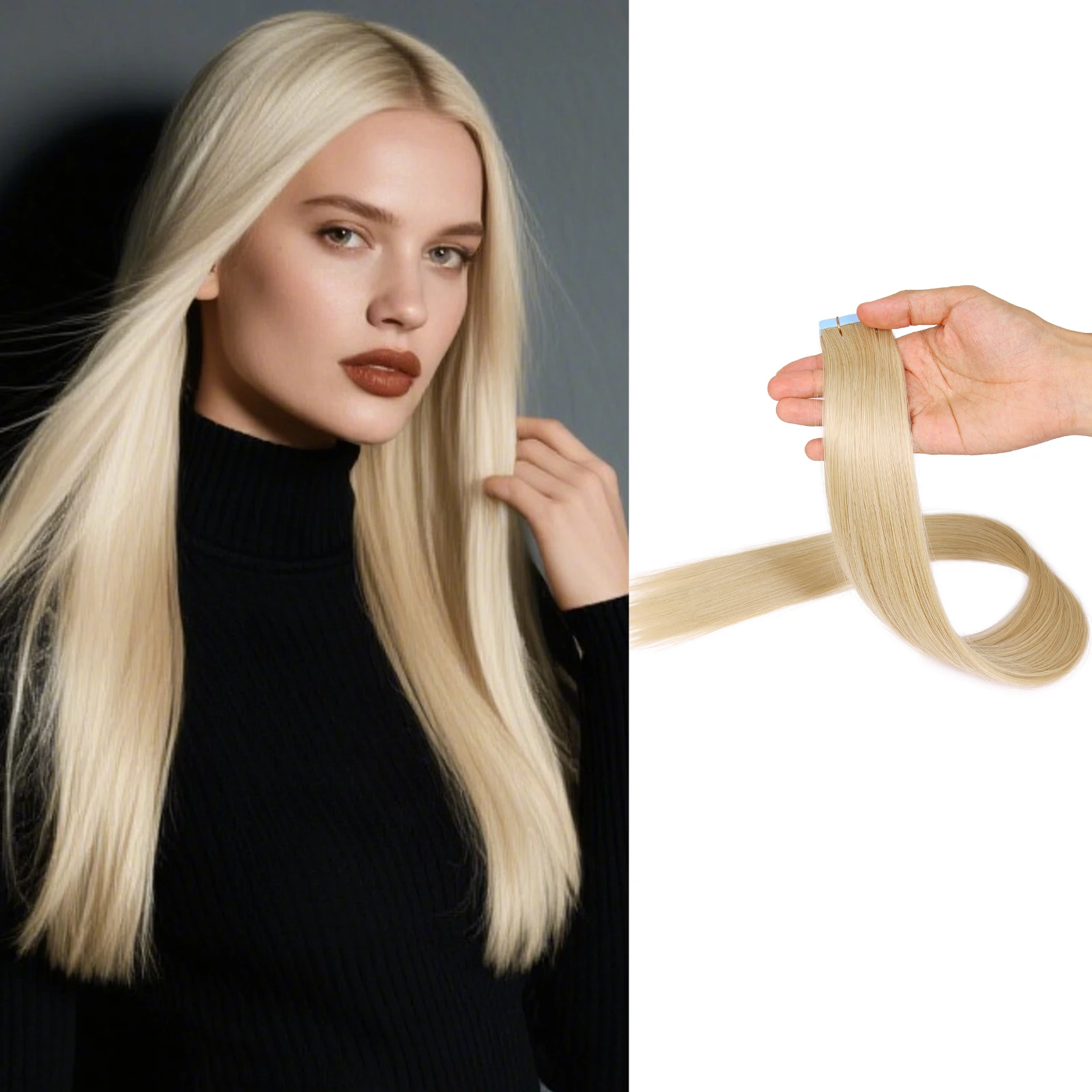 New Invisible Tape In Hair Extensions 10Pcs 26Inch Seamless Invisible Adhesive Long Straight Synthetic Tape In Hairpiece
New Invisible Tape In Hair Extensions 10Pcs 26Inch Seamless Invisible Adhesive Long Straight Synthetic Tape In Hairpiece