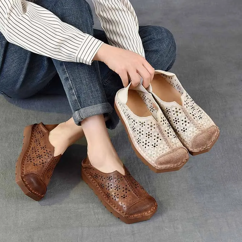 2026 2.5cm Summer New Hollow-out Breathable Flat Sandals Retro Genuine Leather Soft Soled Women's Slip-on Shoes
2026 2.5cm Summer New Hollow-out Breathable Flat Sandals Retro Genuine Leather Soft Soled Women's Slip-on Shoes