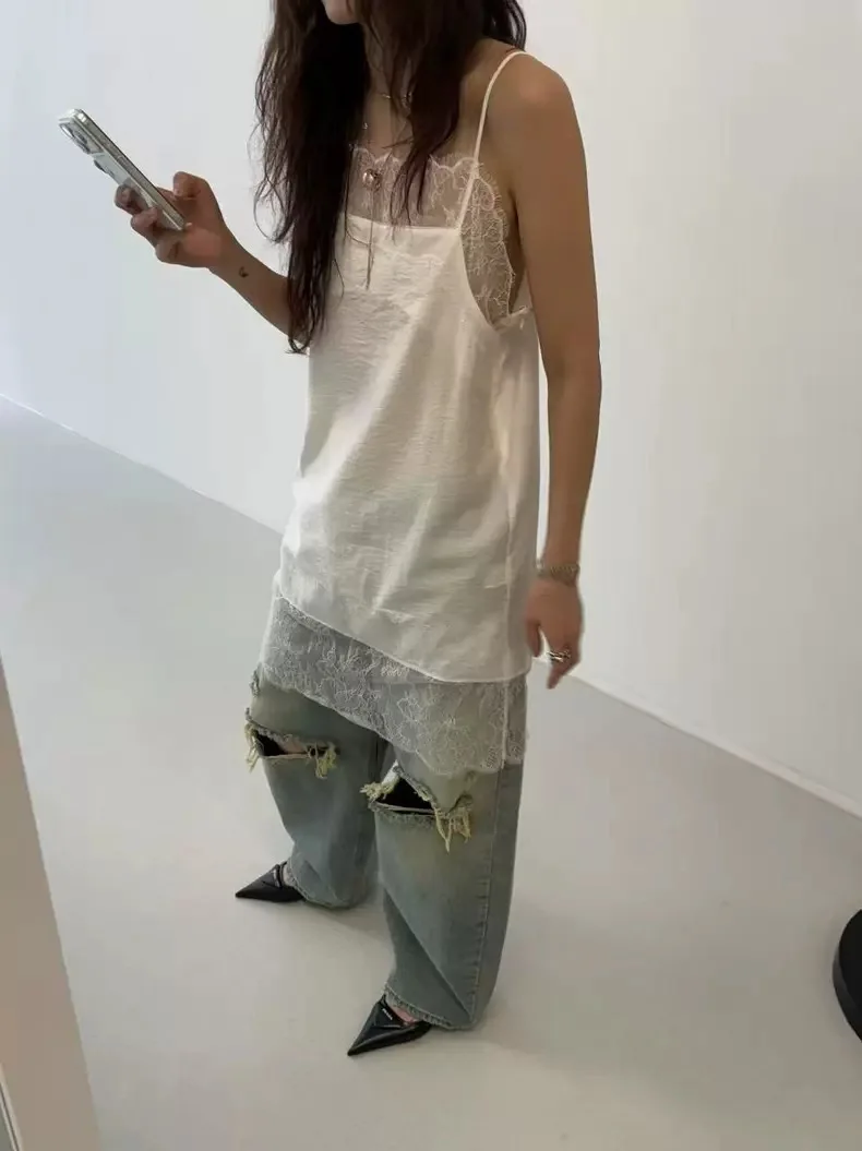 MOSA2026 Spring New Dongdaemun Layered Lace Splicing Mid-Length White Strapl Dr Ins Sle Silk Fabric H Version for Ladies
MOSA2026 Spring New Dongdaemun Layered Lace Splicing Mid-Length White Strapl Dr Ins Sle Silk Fabric H Version for Ladies