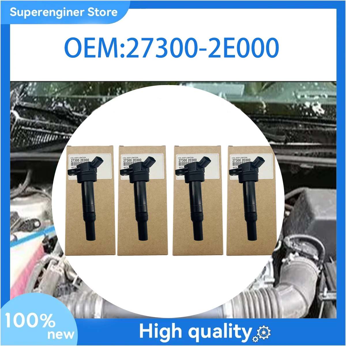 4pcs Ignition Coil 273002E000 For 2001-2017 Hyundai Elantra Tucson Kia Soul Forte 1.8L 2.0L 27300-2E000
4pcs Ignition Coil 273002E000 For 2001-2017 Hyundai Elantra Tucson Kia Soul Forte 1.8L 2.0L 27300-2E000