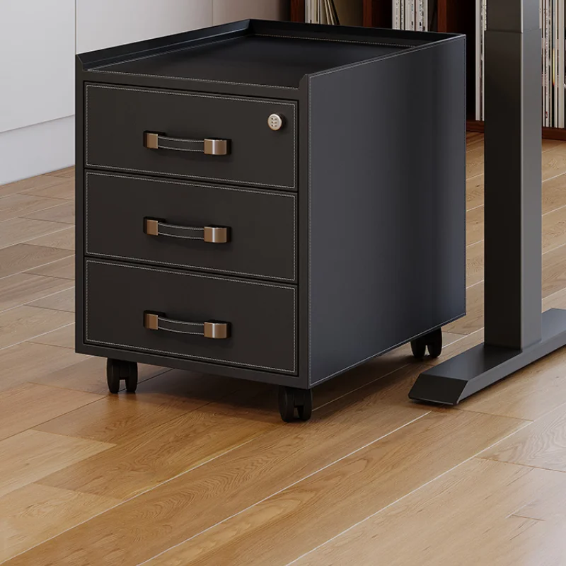 Leather art office cabinet Wooden movable mobile file cabinet Data Low Storage locker
Leather art office cabinet Wooden movable mobile file cabinet Data Low Storage locker