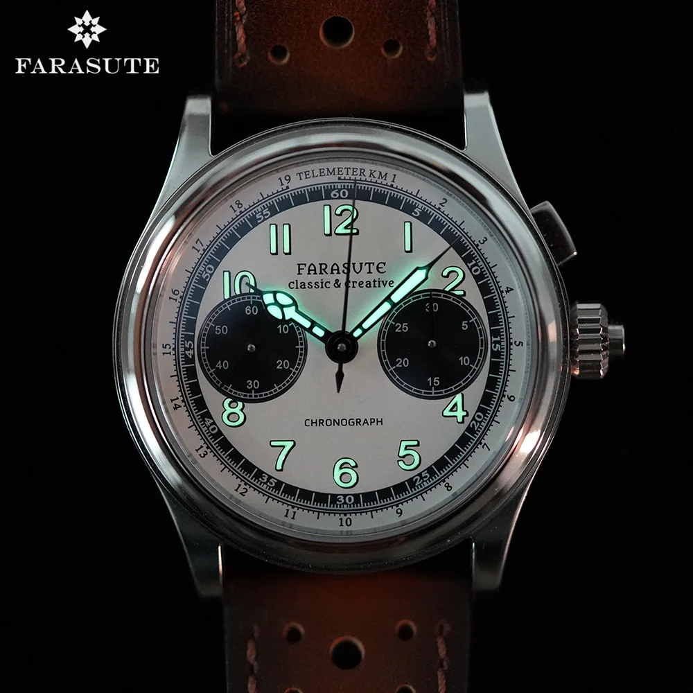 FARASUTE Swiss Super Luminous Chronograph Wristwatch Seagull ST19 Swanneck Movement Manual Mechanical Watches Men reloj hombre
FARASUTE Swiss Super Luminous Chronograph Wristwatch Seagull ST19 Swanneck Movement Manual Mechanical Watches Men reloj hombre