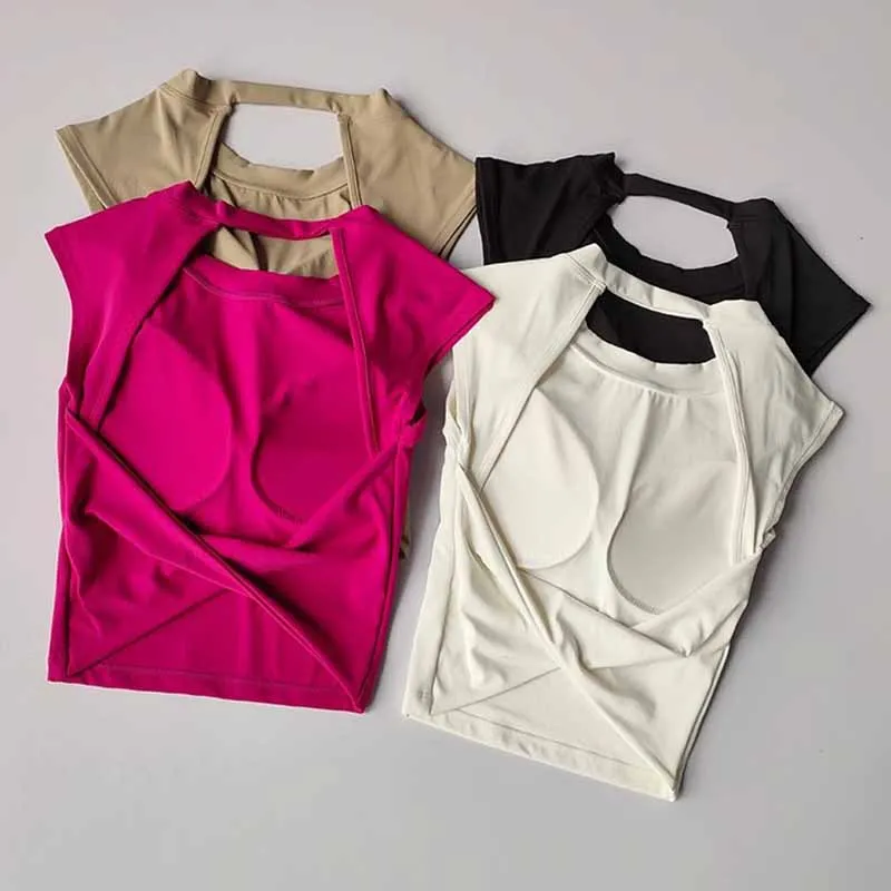 Sports T-shirt Women Fixed Chest Pad Sexy Backless Sports Vest Fitness Quick Drying Slimming Gym Top Sportswear Yoga Tank Top
Sports T-shirt Women Fixed Chest Pad Sexy Backless Sports Vest Fitness Quick Drying Slimming Gym Top Sportswear Yoga Tank Top