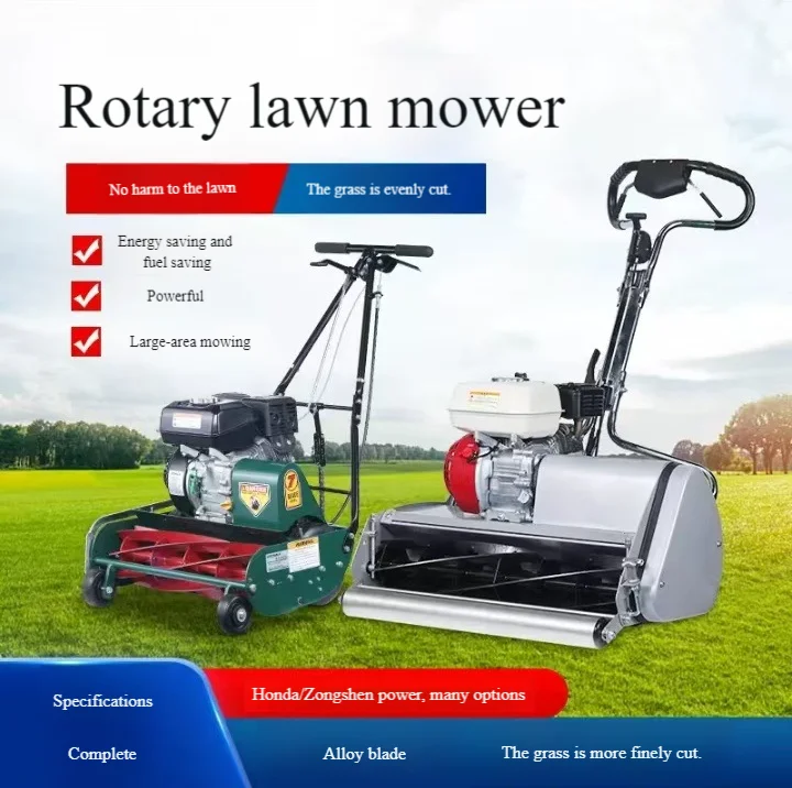 Reel Lawn Mower, Self-Propelled Golf Course Grass Cutter, Gas Powered Greens Trimmer for Turf
Reel Lawn Mower, Self-Propelled Golf Course Grass Cutter, Gas Powered Greens Trimmer for Turf