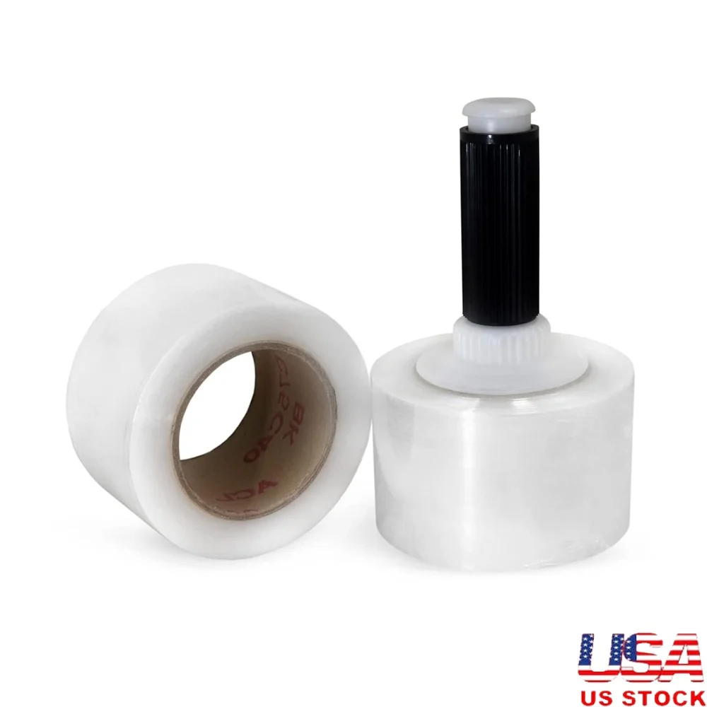 80 Gauge Stretch Wrap Film 3 inch 1000 ft Mini Roll with Handle Self Adhesive Durable Clear Plastic Wrap Moving Packing Shipping
80 Gauge Stretch Wrap Film 3 inch 1000 ft Mini Roll with Handle Self Adhesive Durable Clear Plastic Wrap Moving Packing Shipping