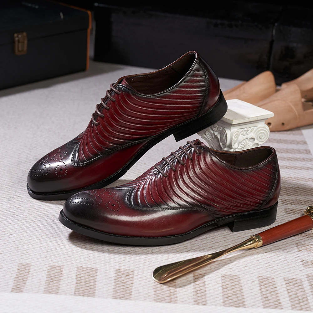 Italian Style Genuine Leather Men's Business Casual Oxford Shoes High-end Men's Official Wedding Banquet Shoes Black Wine Red
Italian Style Genuine Leather Men's Business Casual Oxford Shoes High-end Men's Official Wedding Banquet Shoes Black Wine Red