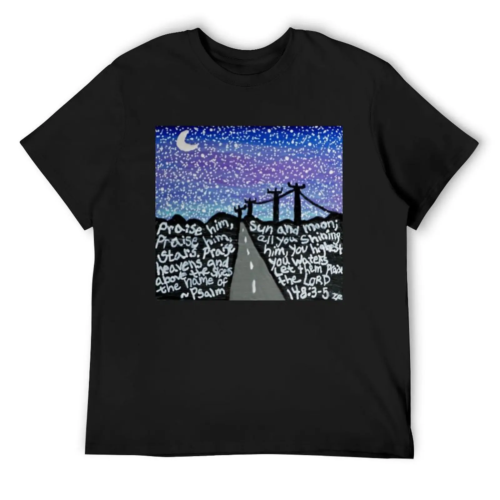 Night sky with bible verse (Psalm 148:3-5) T-Shirt baggy shirts funny meme t-shirts mens big and tall t shirts
Night sky with bible verse (Psalm 148:3-5) T-Shirt baggy shirts funny meme t-shirts mens big and tall t shirts