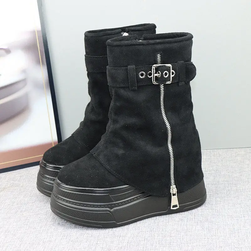 12CM Hidden Height Women's Boots - Chunky 10CM Platform Winter Ankle Boots with Cozy Fleece
12CM Hidden Height Women's Boots - Chunky 10CM Platform Winter Ankle Boots with Cozy Fleece
