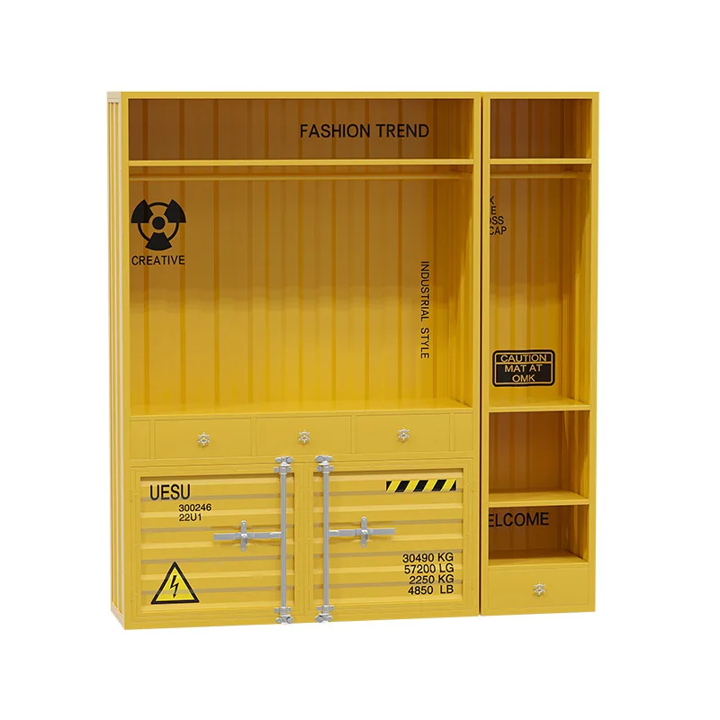 Internet celebrity wardrobe double-layer combination floor iron art home open wardrobe
Internet celebrity wardrobe double-layer combination floor iron art home open wardrobe