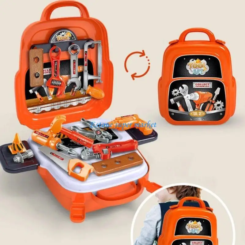 090B Kids Tool Set Toddler Tool Set Children's Toolbox Toy Drill Screw Screw Simulation for Play House Repair Tool S
090B Kids Tool Set Toddler Tool Set Children's Toolbox Toy Drill Screw Screw Simulation for Play House Repair Tool S