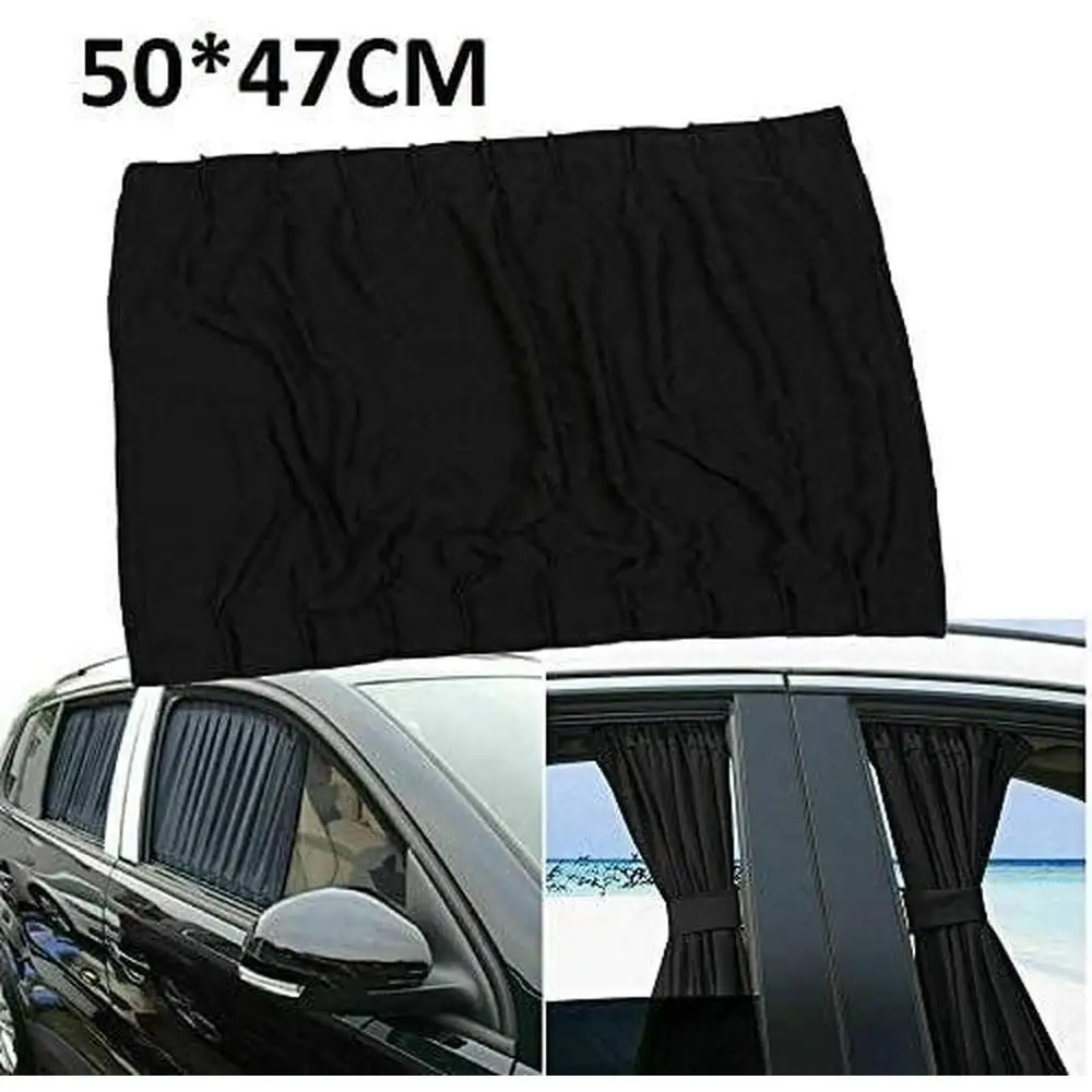 2Pcs Black Car Sun Shade Curtains Side Window Sunshade Summer Sun Protection UV Blocking Auto Privacy Blind Curtain
2Pcs Black Car Sun Shade Curtains Side Window Sunshade Summer Sun Protection UV Blocking Auto Privacy Blind Curtain