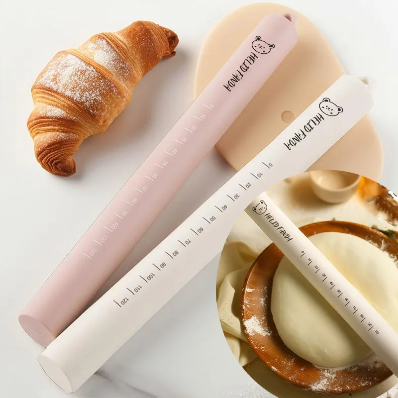 Household Silicone Rolling Pin Solid Non-stick Tape Scale Hanging Hole for Pasta Making Pottery Creation Tool
Household Silicone Rolling Pin Solid Non-stick Tape Scale Hanging Hole for Pasta Making Pottery Creation Tool