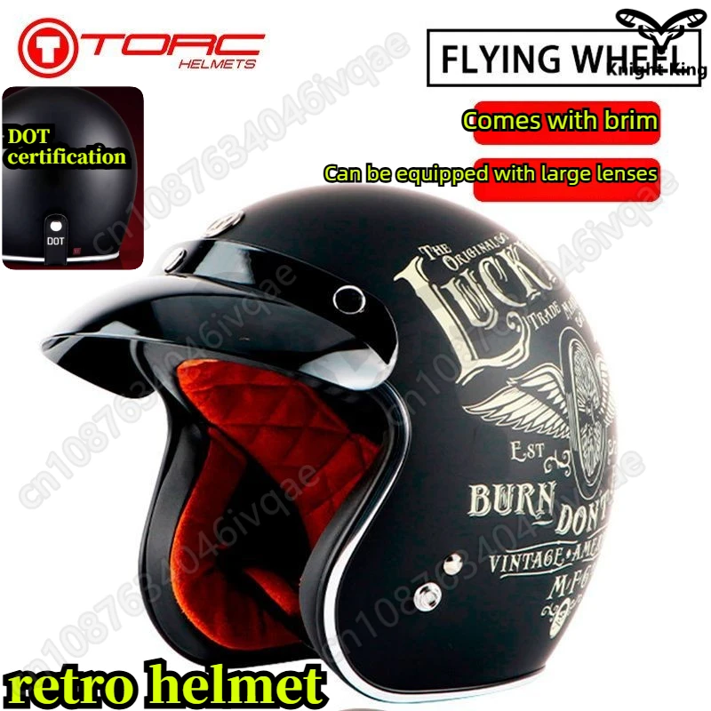 TORC T50 Motorcycle Retro Helmet Men Women's Cruising DOT Half Helmet Locomotive Summer scooter or motorbike helmet
TORC T50 Motorcycle Retro Helmet Men Women's Cruising DOT Half Helmet Locomotive Summer scooter or motorbike helmet