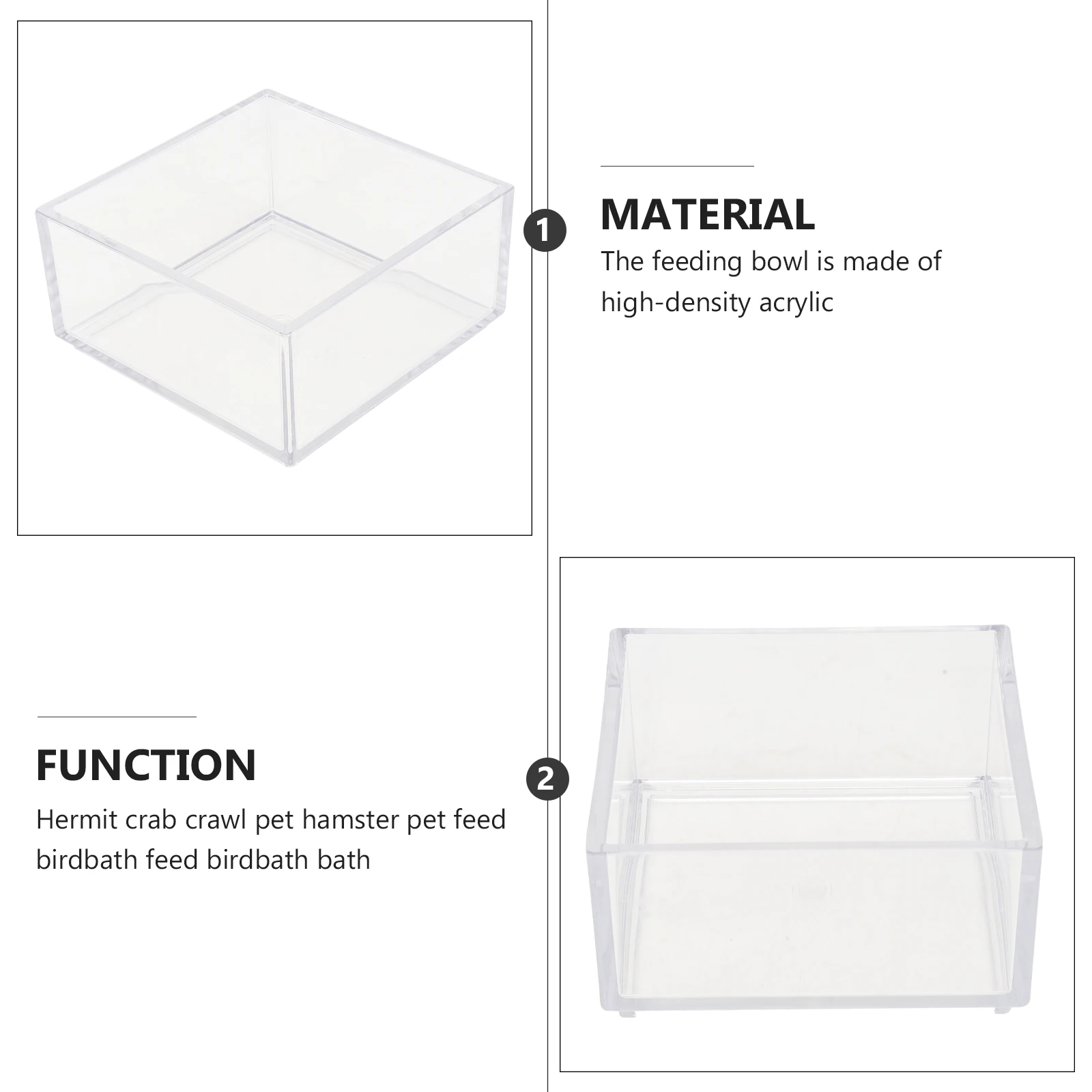 2pcs Pet Feeding Bowl Reptiles Hamster Thickened Safe Eco Friendly Water Food Basin Non Scratch Surface Pet Supply Gift Easy
2pcs Pet Feeding Bowl Reptiles Hamster Thickened Safe Eco Friendly Water Food Basin Non Scratch Surface Pet Supply Gift Easy