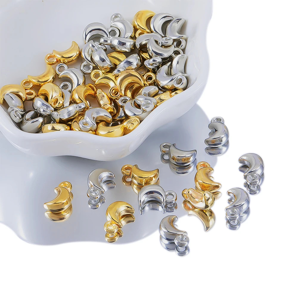 50pcs/lot 6x10mm CCB Eco-friendly Materials Moon shape Two Color Pendants for Necklace Bracelet Jewelry Making DIY Accessories
50pcs/lot 6x10mm CCB Eco-friendly Materials Moon shape Two Color Pendants for Necklace Bracelet Jewelry Making DIY Accessories