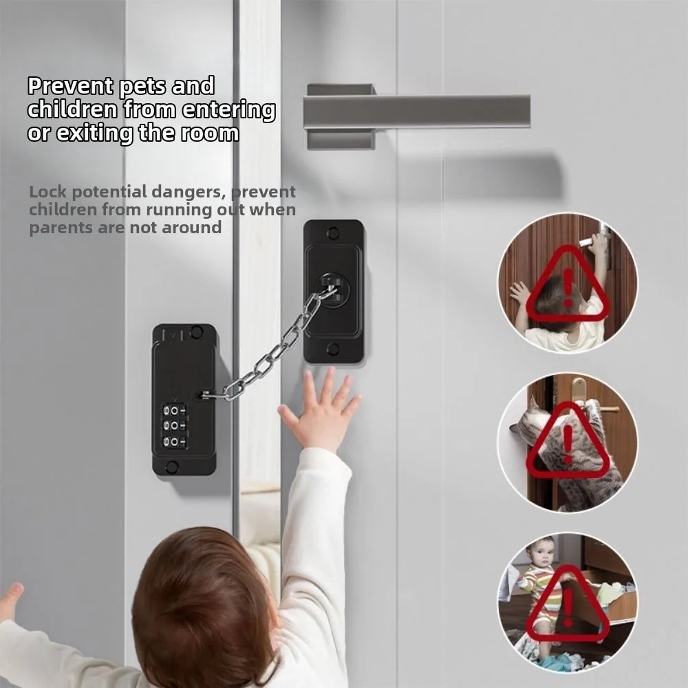 Combination Lock Chain Window Restrictor Lock No Drilling Adjustable Door Lock Anti-Open Adjustable Chain Strap
Combination Lock Chain Window Restrictor Lock No Drilling Adjustable Door Lock Anti-Open Adjustable Chain Strap