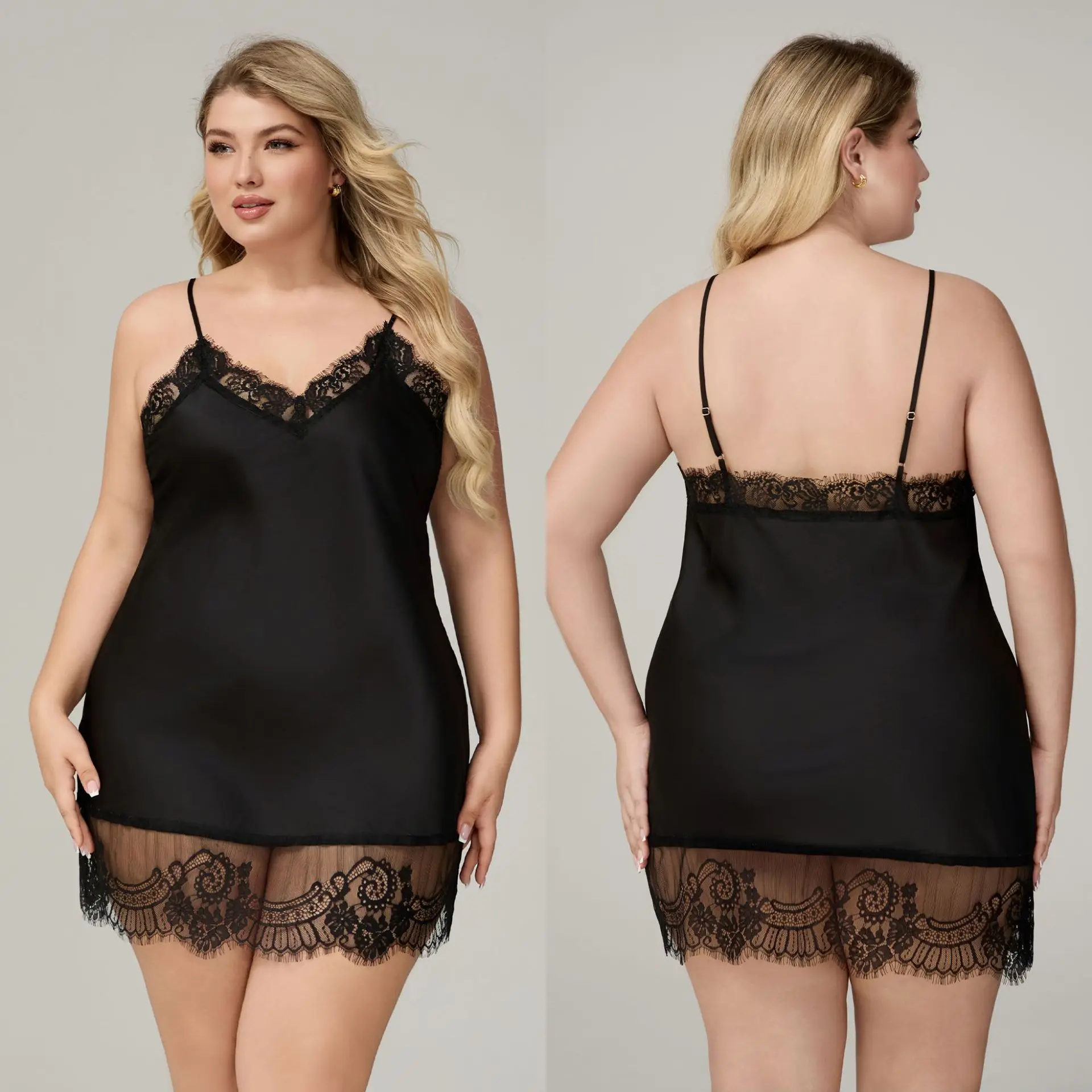 Sexy Lace Trim Nightgown Sleepdress Summer Ice Silk Night Wear Backless Nightdress Lingerie Loose Home Dress Loungewear
Sexy Lace Trim Nightgown Sleepdress Summer Ice Silk Night Wear Backless Nightdress Lingerie Loose Home Dress Loungewear