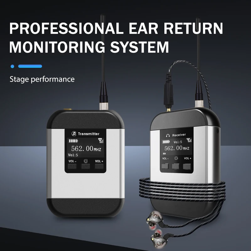 UHF Wireless In-Ear Monitor System, 6.35mm to 3.5mm Audio Interface, Anti-Interference Stable Transmission for Stage Performance
UHF Wireless In-Ear Monitor System, 6.35mm to 3.5mm Audio Interface, Anti-Interference Stable Transmission for Stage Performance
