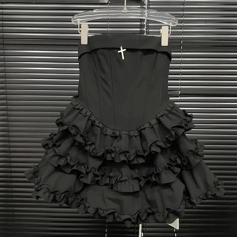 Fashion Women's Fishbone Wais Strapless Dress Elegant Solid Color Multilayer Cake Dresses Female Trendy New Items 2025
Fashion Women's Fishbone Wais Strapless Dress Elegant Solid Color Multilayer Cake Dresses Female Trendy New Items 2025