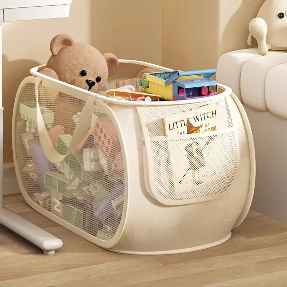 Large Capacity Kids Toy Storage Bin Mesh Multifunctional Plush Toys Organizer with Handle Breathable Folding Laundry Basket
Large Capacity Kids Toy Storage Bin Mesh Multifunctional Plush Toys Organizer with Handle Breathable Folding Laundry Basket