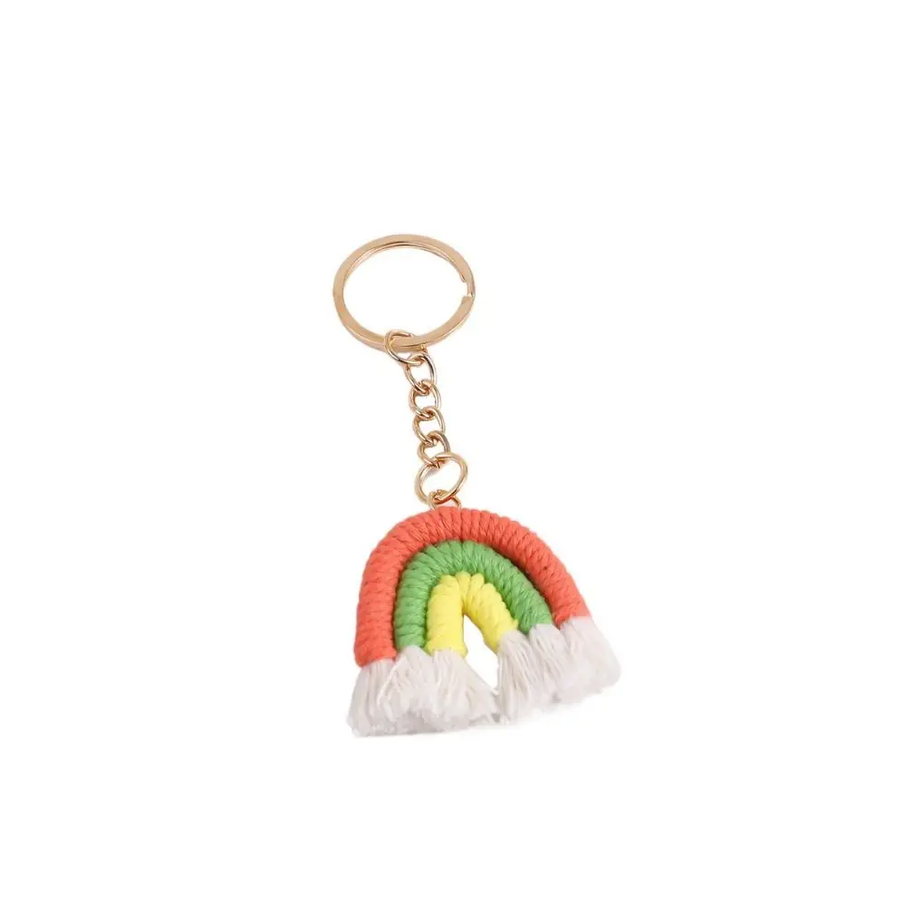 Tassels Pendant Three Color Rainbow Key Chain Fashion Pretty Handmade Woven Key Ring Sweet Portable Knitted Rainbow Keychain
Tassels Pendant Three Color Rainbow Key Chain Fashion Pretty Handmade Woven Key Ring Sweet Portable Knitted Rainbow Keychain