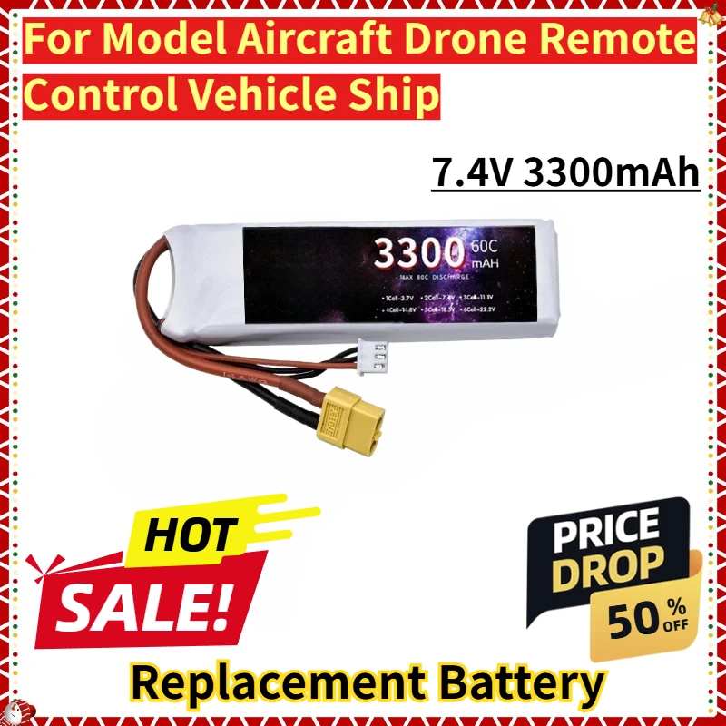 For Model Aircraft Drone Remote Control Vehicle Ship Brand New Replacement Battery 7.4V 3300mAh
For Model Aircraft Drone Remote Control Vehicle Ship Brand New Replacement Battery 7.4V 3300mAh