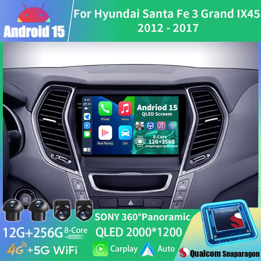 Автомобильное радио Android 15 для Hyundai Santa Fe 3 Grand IX45 2012-2017 GPS Мультимедийный плеер Navi Головное устройство Стерео Беспроводной Carplay
Автомобильное радио Android 15 для Hyundai Santa Fe 3 Grand IX45 2012-2017 GPS Мультимедийный плеер Navi Головное устройство Стерео Беспроводной Carplay