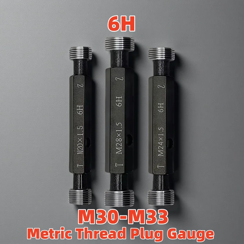 1PCS M30-M33 Steel Mer-cury Gage Metric Fine Thread Plug Gauge M30 M31 M32 M33X 0.5 0.75 1.25 High Quality wholesale 6H
1PCS M30-M33 Steel Mer-cury Gage Metric Fine Thread Plug Gauge M30 M31 M32 M33X 0.5 0.75 1.25 High Quality wholesale 6H