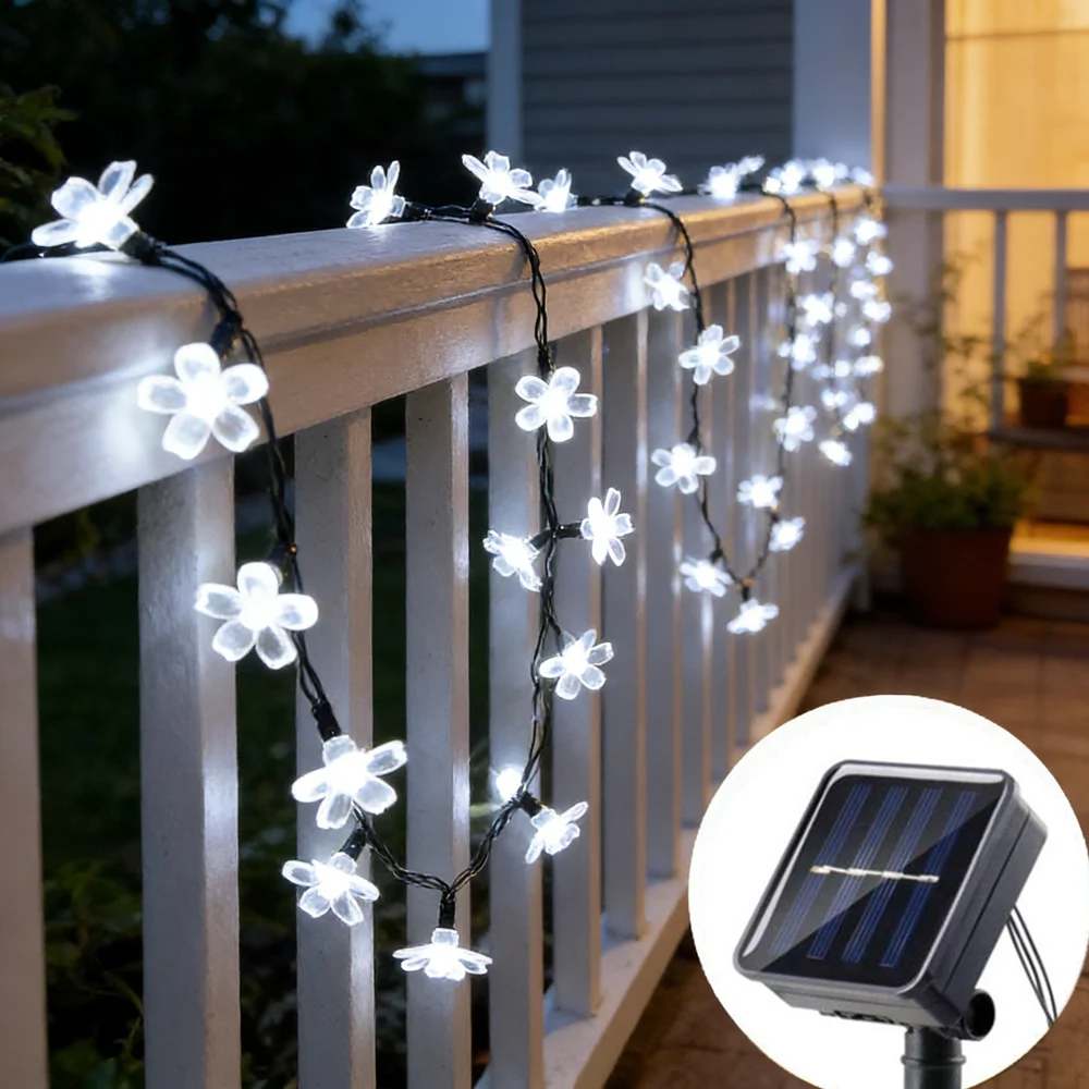 Outdoor 5/7/12M Solar Flower String Lights Fairy Garden Decoration Christmas Party LED Lights String Wedding Lighting for Home
Outdoor 5/7/12M Solar Flower String Lights Fairy Garden Decoration Christmas Party LED Lights String Wedding Lighting for Home