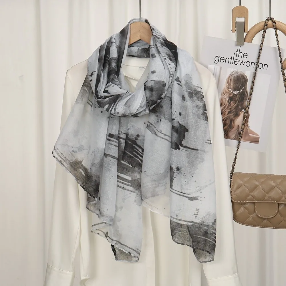 New Watercolor Printed Shawl Hijabs Soft Breathable Headscarf Women Scarf
New Watercolor Printed Shawl Hijabs Soft Breathable Headscarf Women Scarf