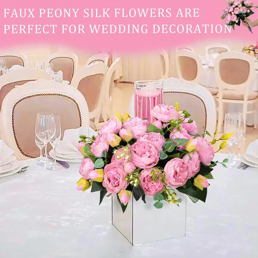 Artificial Flowers Silk Peony Bouquet Festival Decorations Vase Home Room Garden Living Room Wedding Bride Arch Fake Plants Prop
Artificial Flowers Silk Peony Bouquet Festival Decorations Vase Home Room Garden Living Room Wedding Bride Arch Fake Plants Prop