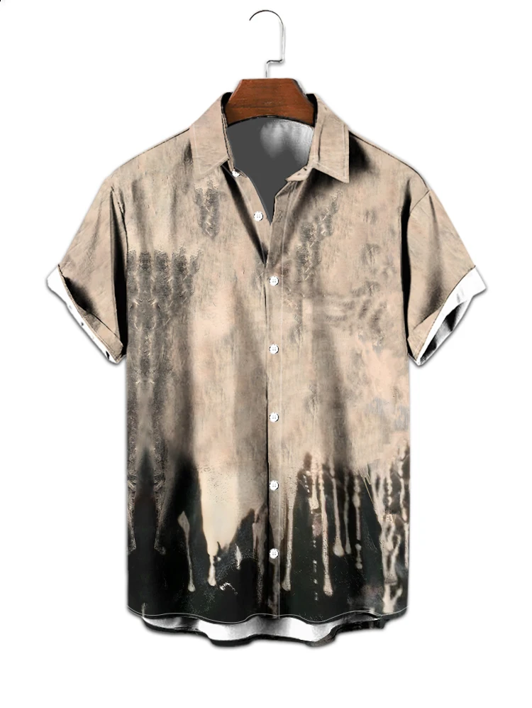 Summer men's new lapel short-sleeved shirt Hawaiian style casual retro 3D digital printing shirt
Summer men's new lapel short-sleeved shirt Hawaiian style casual retro 3D digital printing shirt
