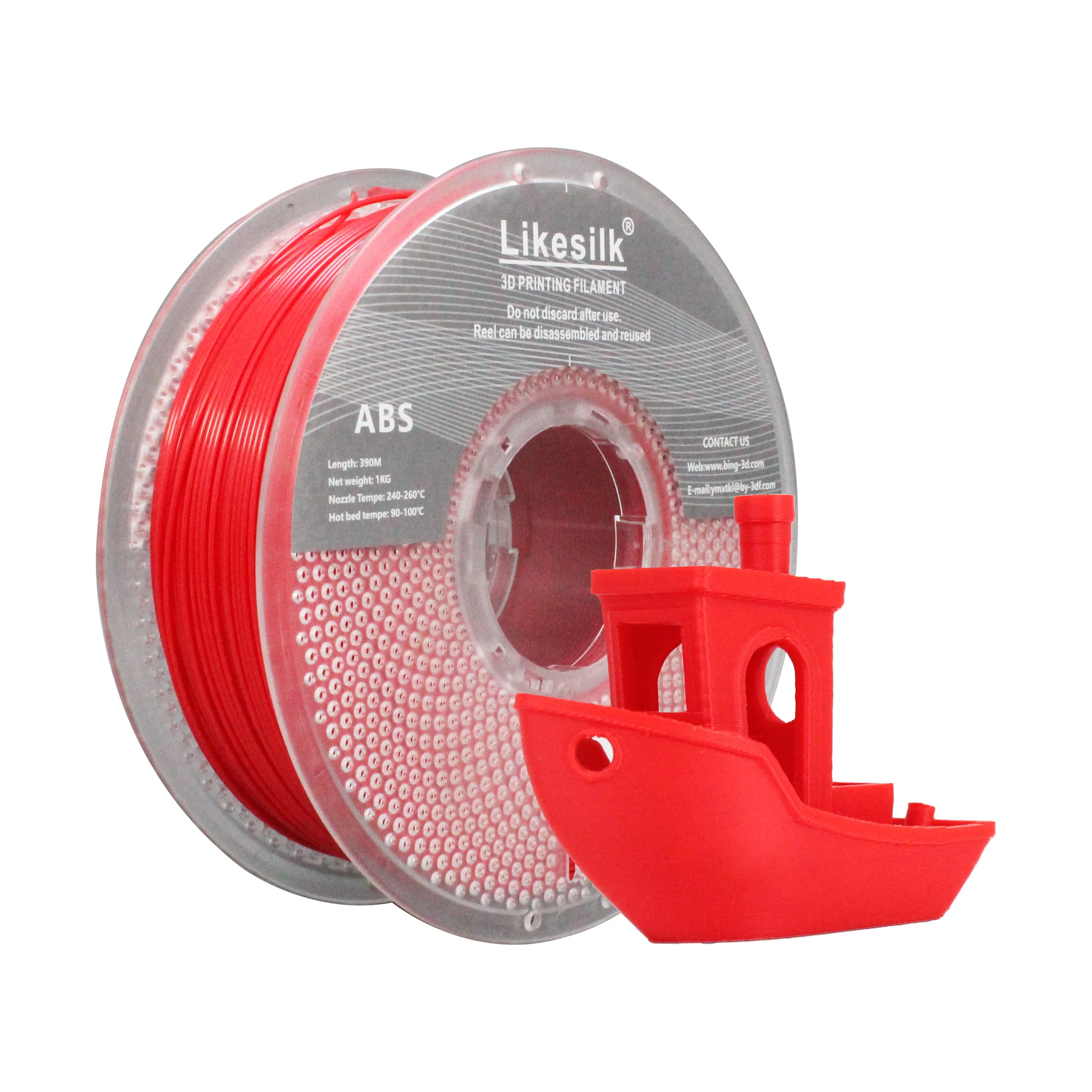 Likesilk ABS 3D Printer Filament ABS 3D Printing Filament 1.75mm Dimensional Accuracy +/- 0.02 mm, ABS 1KG Red
Likesilk ABS 3D Printer Filament ABS 3D Printing Filament 1.75mm Dimensional Accuracy +/- 0.02 mm, ABS 1KG Red